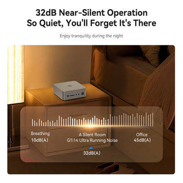 Beelink GTi14 185H Mini PC Intel Core Ultra9 16core 22thread 32G/1TB WIFI7 AI PC Fingerprint unlock